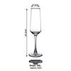Set med champagne- och vinglas med fot (10-pack)