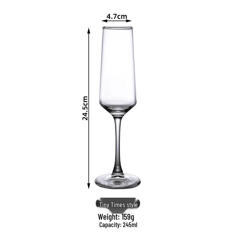 Set med champagne- och vinglas med fot (10-pack)
