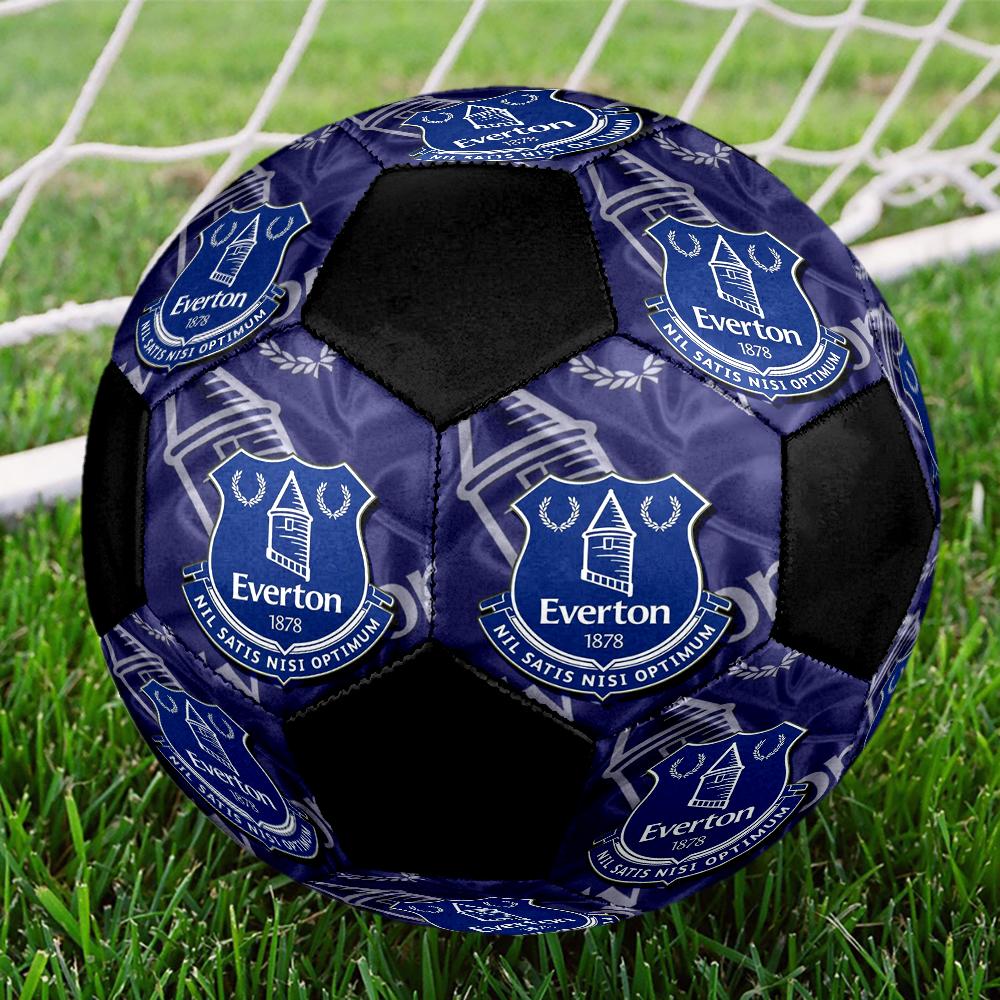 Everton FC Indoor Soccer Ball Colorful Machine Stitched PVC Size 5 Team Training Competition Ready Durable High-Bounce Cool Sports Gift
