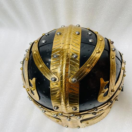 Mittelalterlicher Wikingerhelm Kampfkrieger Stahlrüstung, Helm Sca Larp Vendel Helm