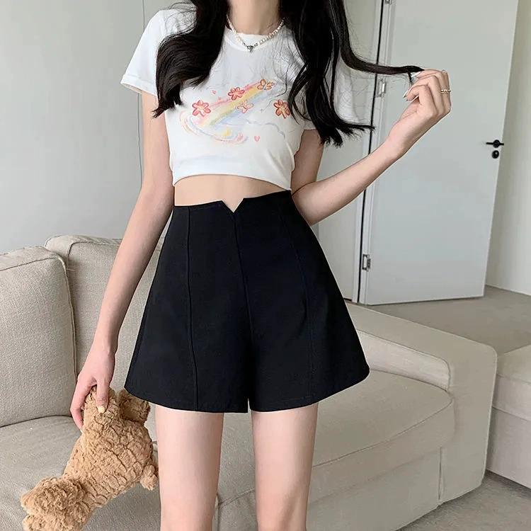 Damen High Waist Loose Fit Einfarbig Sommer Shorts 2025: Sportliche, lässige, vielseitige, figurschmeichelnde Hotpants.