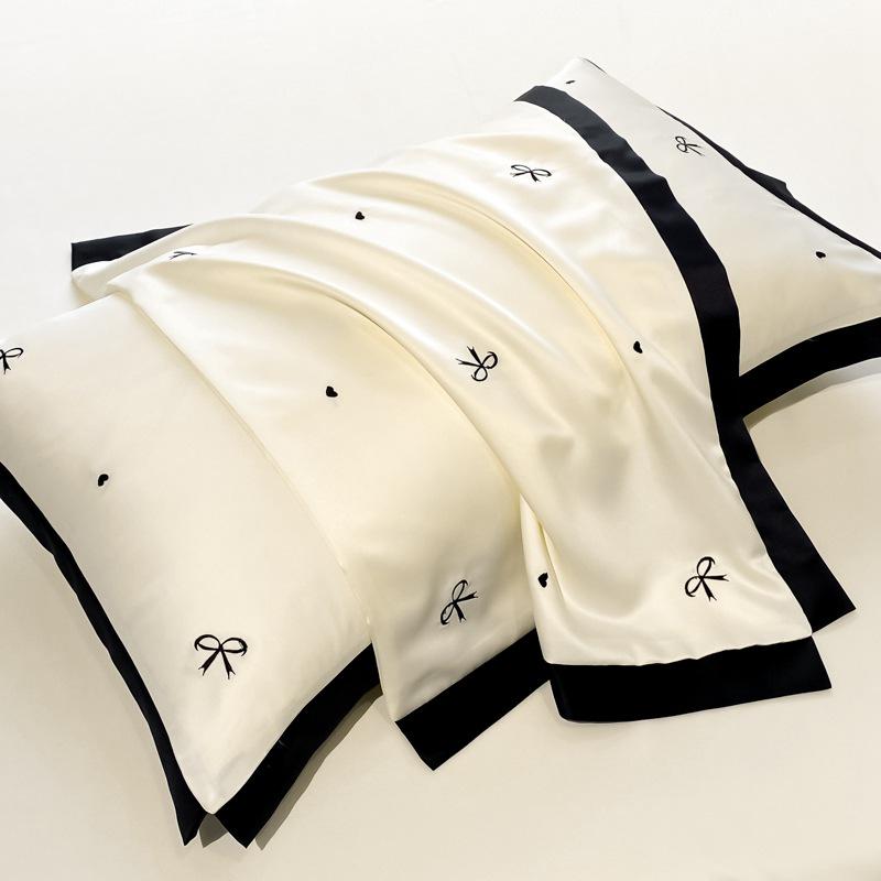 2024 A-Class Silk Tencel 4-Piece Luxury Duvet Cover Set with Embroidery – Princess Style