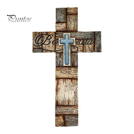 Abgenutztes Holzschild Rustikale Christliche Dekoration, Großes Religiöses Holzkunstwerk, Dekorative Gedenkkunst Spirituelle Hängende Skulptur für Kirche Zuhause