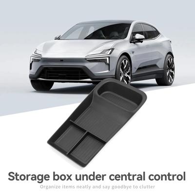 Pro Polestar 4 2023 2024 Auto Centrální Úložný Box Středová Konzole Spodní Vrstva Přihrádka Organizér Příslušenství Uklízení ČERNÁ