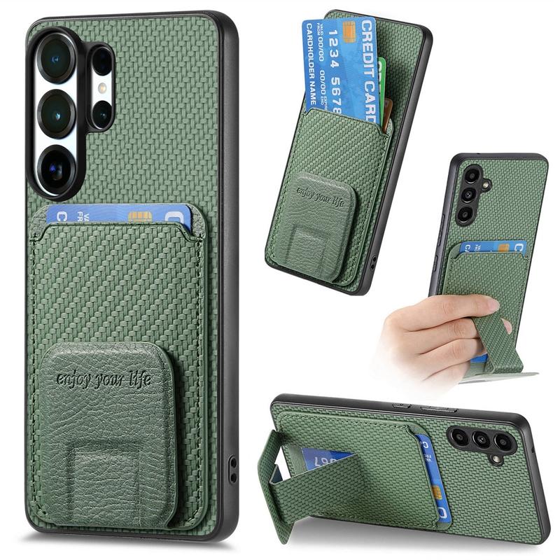 Kickstand Card Slots Phone Case Cover for Galaxy A57/A37/A07/A17/A56, for Samsung S26/S25 Plus Wallet Shockproof Case