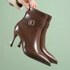 Fashion Autumn Winter Retro Belt Buckle Ankle Boots for Women Fashion Soft Sole Women's Shoes Designer Increase High Heel Boots Female