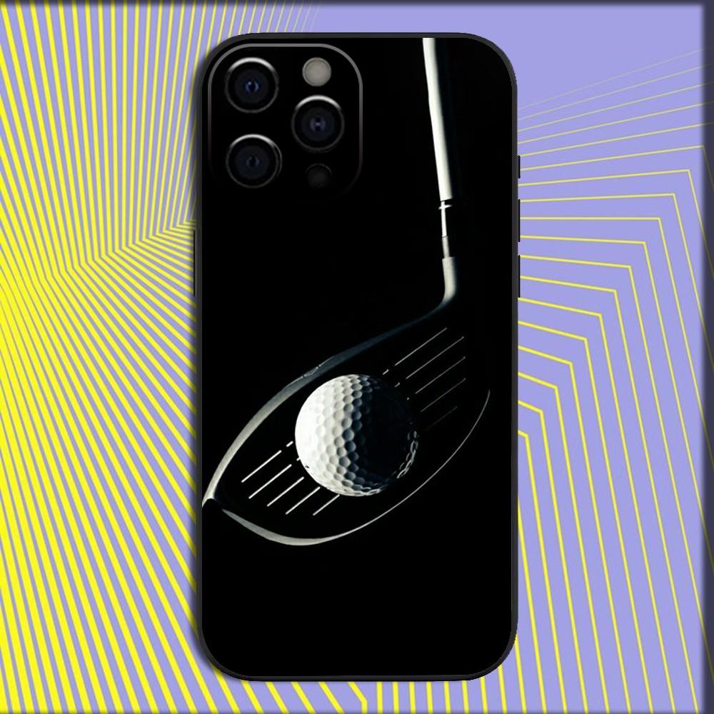 Ball Golf Course Phone Case For iPhone 16,15,14,13,12,11,Pro,X,XS,Max,XR,Plus,Mini Soft Black Cover