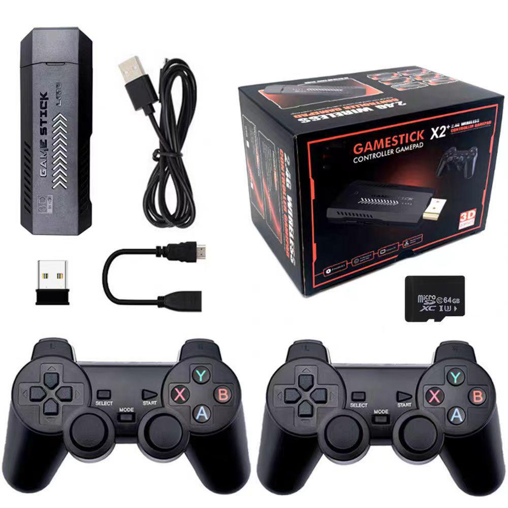 

X2 Cross-Border Retro Classic Arcade HD Wireless Two-Player Game Console Black 64G