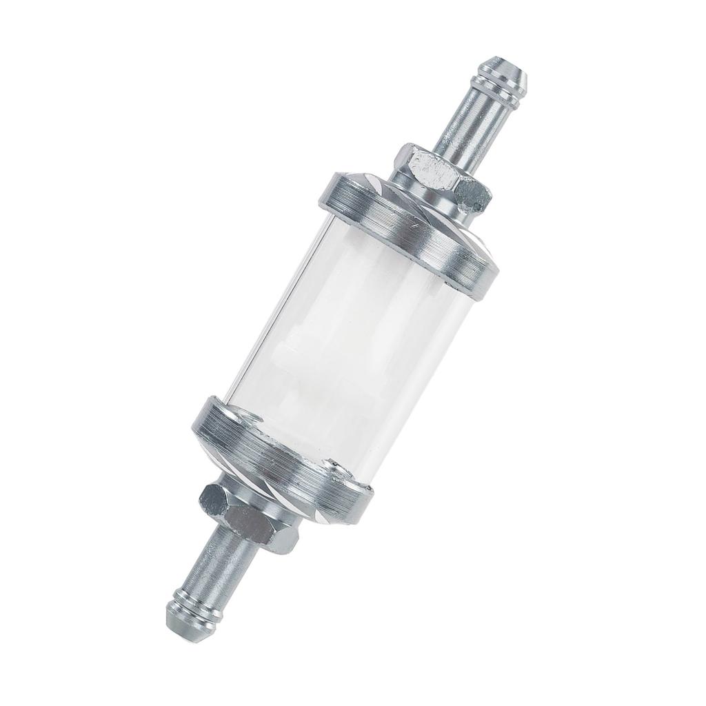 Universal Motorcycle Fuel Filter - High  Aluminum Glass Fuel Cleaner For Motorbike, Scooter, ATV, Dirt Bike - Multiple Colors Available