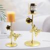 Wrought Iron Candle Holder Butterfly Decorative Candlestick Desktop Ornaments Wedding Candle Stand for Home Bedroom