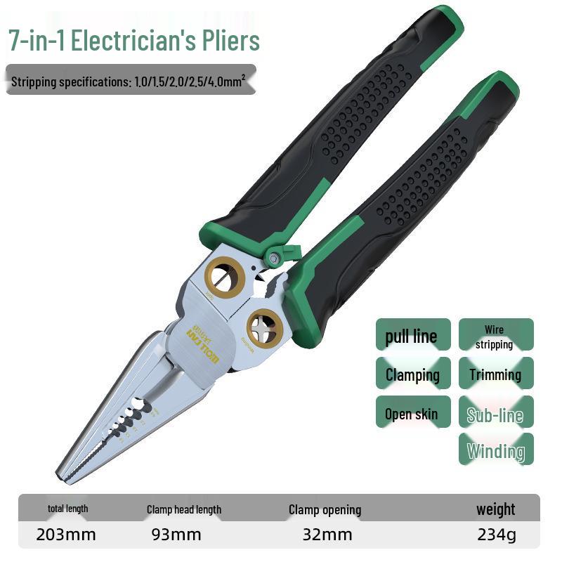 

WOLFAN Multifunctional Wire Stripper: Stripping, Crimping, Pulling & Cable Cutting Tool for Electrical Engineers.