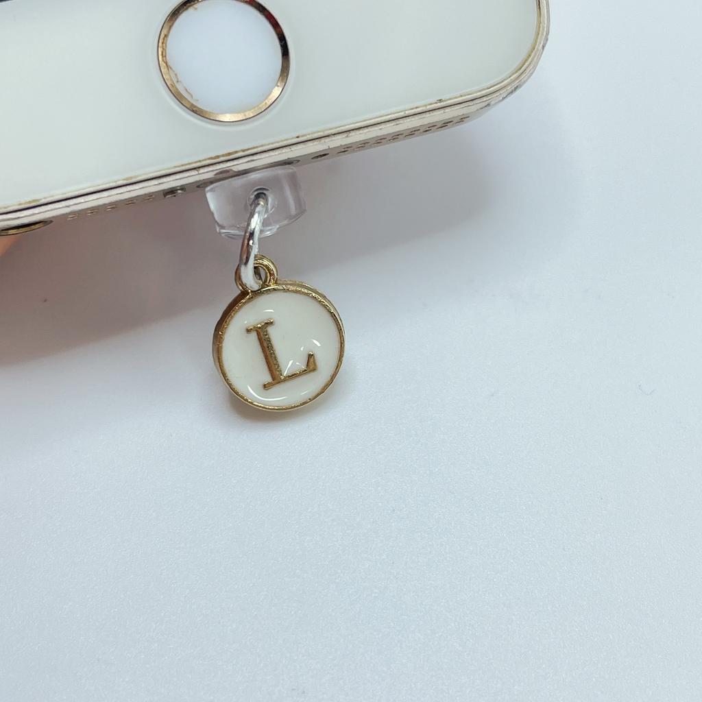 Dust Plug For Phone - Metal Pendant With 26 White English Letters - Dust Plug For Phone Jack,mobile Phone Decorations