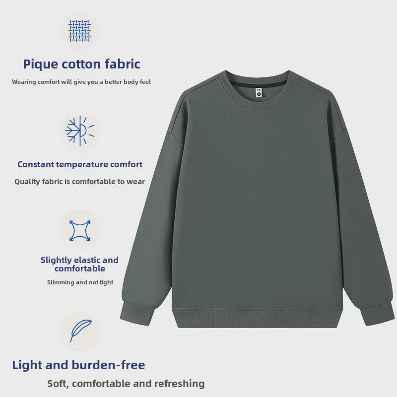 

Unisex Loose Fit Solid Color Sweatshirt - Spring/Autumn Extra Large