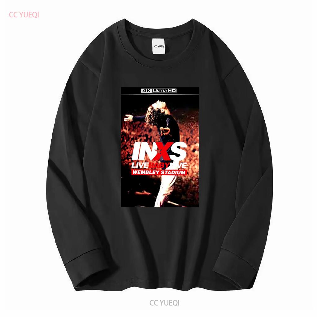 Inxs Live Baby Mens T Shirt Vintage Washed Casual Graphic Streetwear Homme Top For Everyday Wear Stretched Stylish