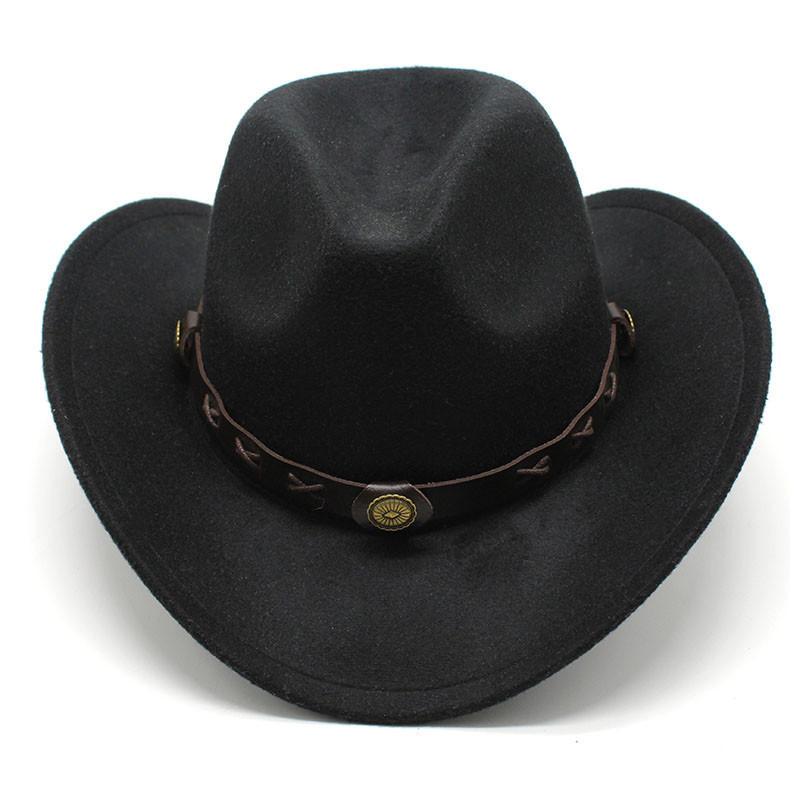 Western Cowboy Fedora Hat For Men And Women With Wool Felt Sun Protection