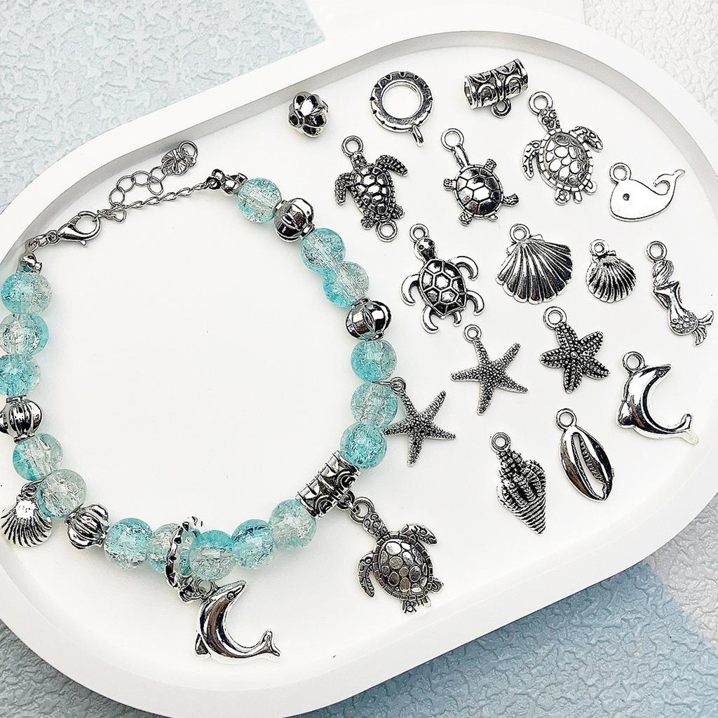 Set of 100 Multipurpose Oceans Inspired Jewelry Charm Sea Themed Ornaments Fashionable Earring Necklace Accessories