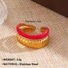 Stainless Steel Geometric Flower Color Ring Female,Fashionable, Trendy, Personalized, Hip-hop, Oil Drop Ring Accessories, Gifts