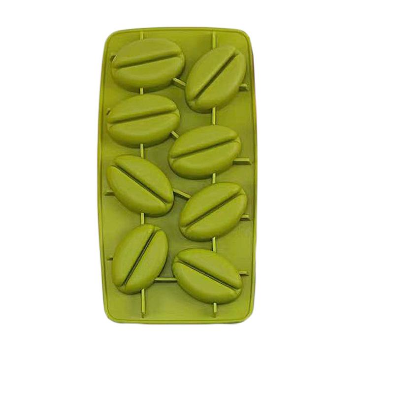 2 Pieces Coffee Bean Ice Cube Mold Chocolate Silicone Handmade Jelly Cake Multifunction Dishwasher Mould Coffee