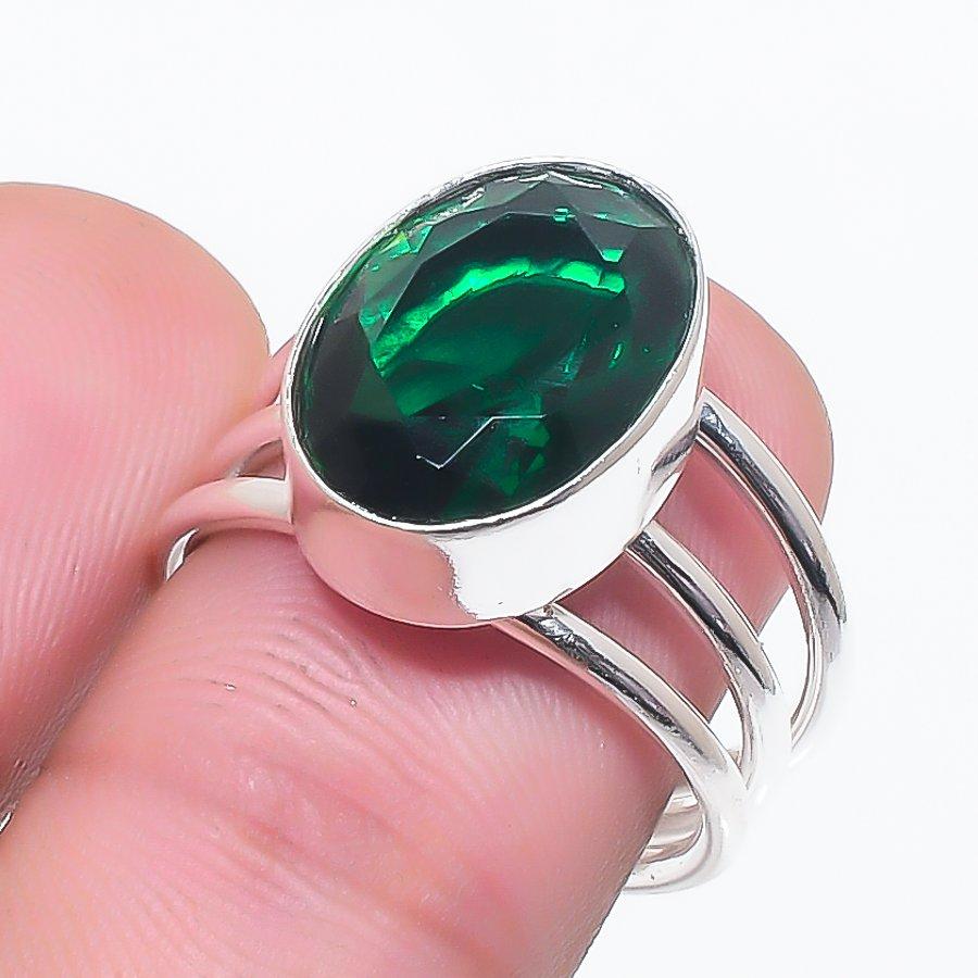 

Натуральный Хромовый Диопсид Драгоценный Камень 925 Стерлинговое Серебро Ювелирное Кольцо Размер 6.5 K1f68