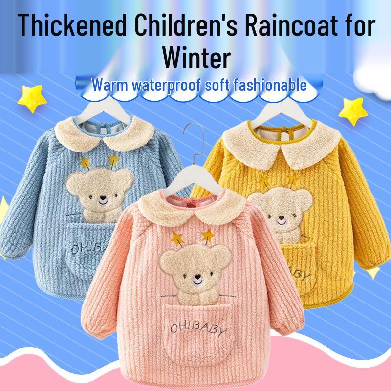 Stylish Waterproof Baby Coveralls for Autumn & Winter – Thickened, Stain-Proof Protective Clothing & Bib for Infants and Toddlers