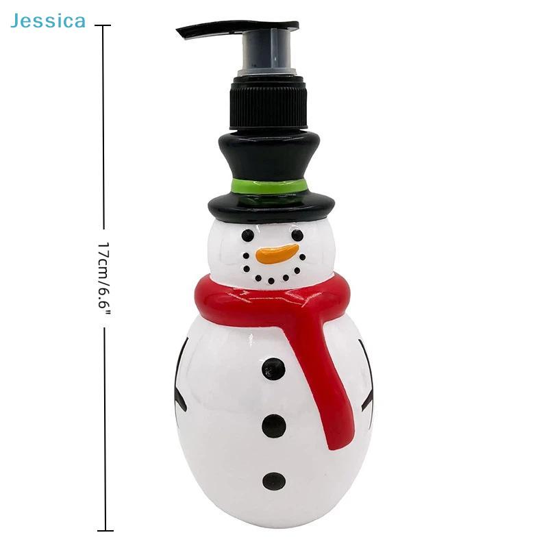 Christmas Theme Soap Dispenser Santatreesnowman Shaped Liquid Hand Soap Bottles