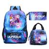 Animation Cartoon With Peripheral Printing Children'S Spine Backpack Set, Primary And Secondary School Student Leisure Schoolbag