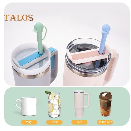Silicone Straw Cap Dust-Proof Reusable Straw Toppers for Cups Leak Proof Splash Proof Straw Cover Fits Various Cup Eco-friendly Straw Accessory