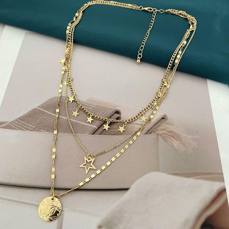 

S59 Export Fashion Ornament Fashionable Beautiful Elegant All-Match Choker Ins Fancy Multi-Layer Elegant-Color Necklace Default