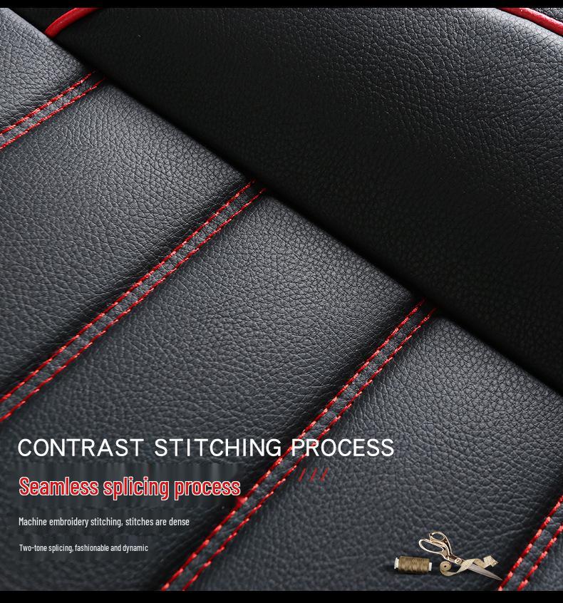 Universal Full Surround Breathable Leather Car Seat Cover for All Seasons