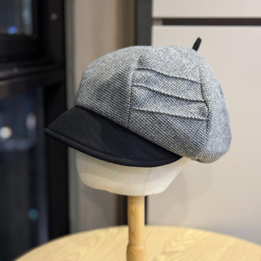 Korean Style Autumn and Winter Beret Hat for Women Versatile Octagonal Hat Small Head Circumference Painter Hat One Hat Multi Wear Forward Hat