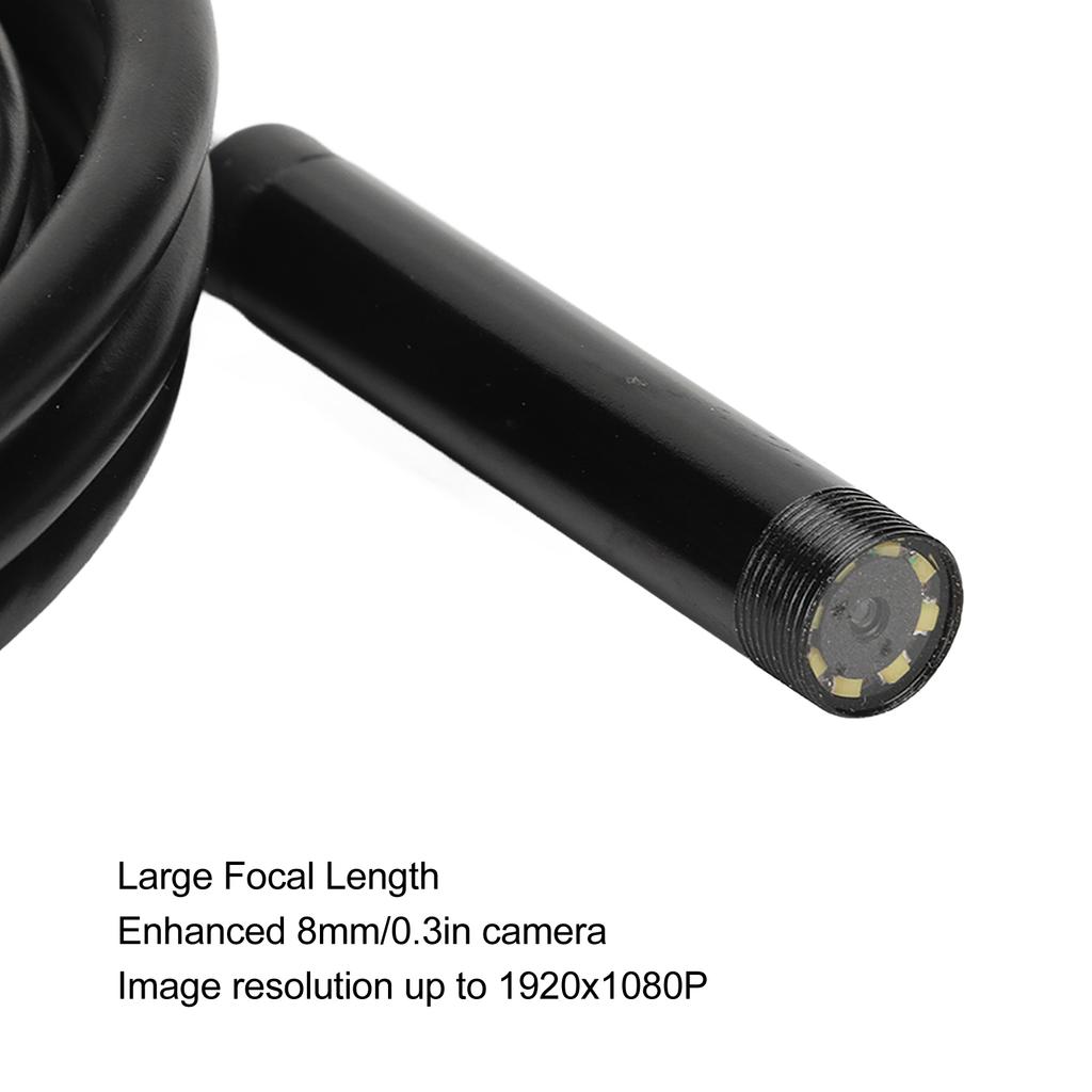 WiFi Borescope 8mm Camera HD 1080P IP67 Waterproof Wireless Endoscope Inspection Camera with 6 LEDs for for