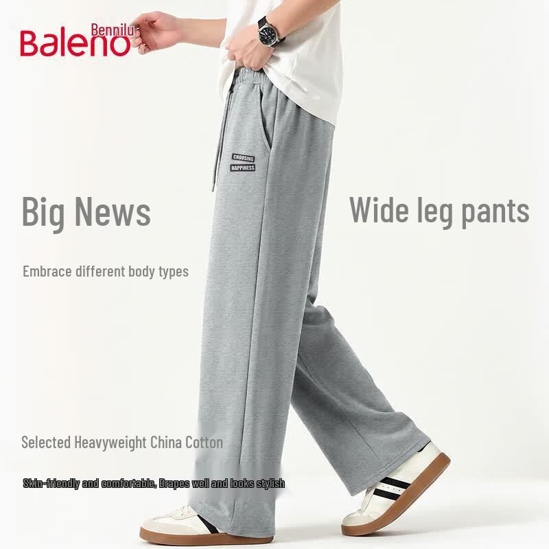 Baleno Men's Spring Autumn Casual Wide-Leg Pants
