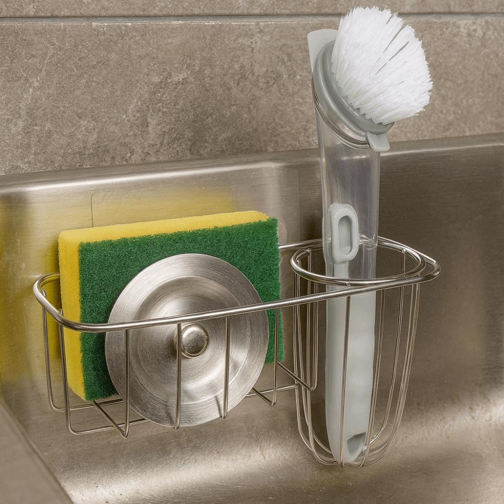 Smooth Edges Sink Hanging Basket Stainless Steel Sponge Storage Basket Sponge Holder  Kitchen