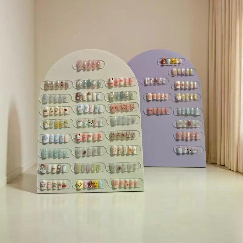Nail Tips Display Salon New Premium Acrylic Color Plate Magnet Board Comparison Card With Number Stickers for