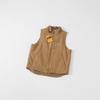 American Retro Stand Collar Lambswool Canvas Vest - Vintage Workwear Style.