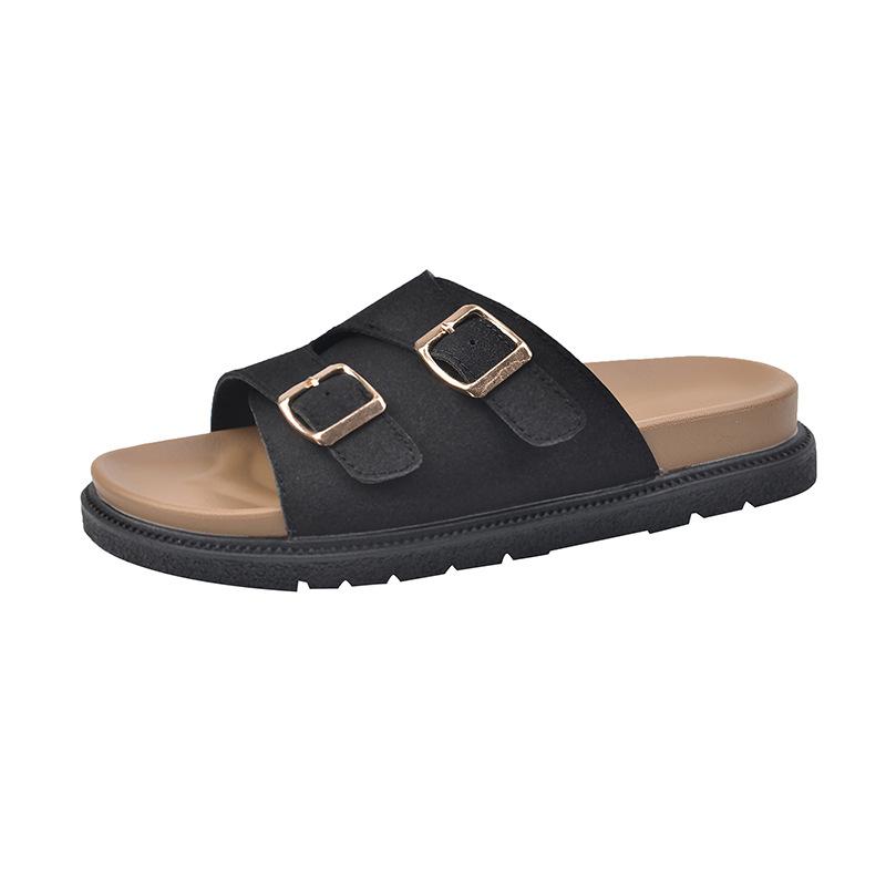 Height-increasing Thick-soled Slippers Women's Summer Large-size New with Skirt Retro Soft-soled Cool Slippers