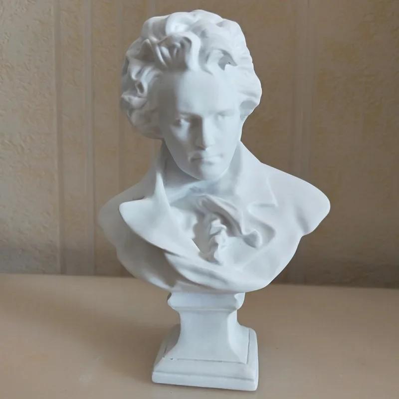 15cm David Statue Head Portraits Mini Gypsum Michelangelo Home Decoration Resin Art Craft Home Decor Sculpture
