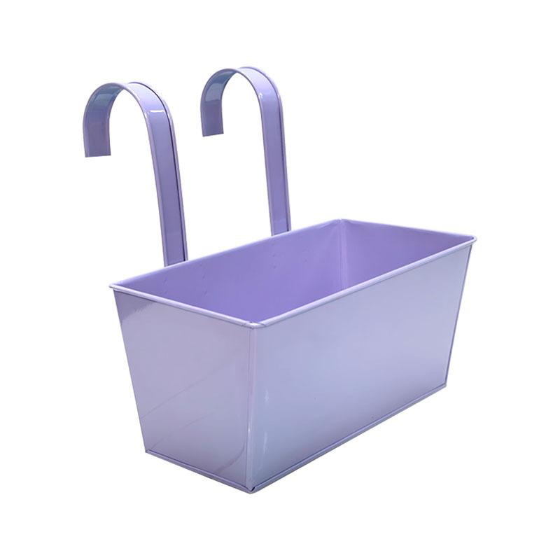 Rectangular, wrought iron flower pot, balcony hanging bucket, succulent planting pot, indoor and outdoor, garden fence, decorative hanging pot