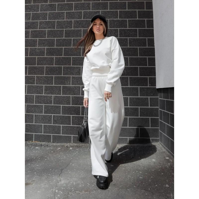 Womens Casual Solid Color Hoodie Wide Leg Pants Set Long Sleeve Relaxed Fit Streetwear Outfit