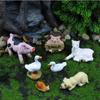 1PC Micro Landscape Simulation Small Animal Decoration Garden Succulent Green Plant Pig Hedgehog Decoration.