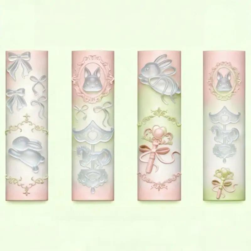 3D Transparent Silicone Nail Mold For Nail Art Design Relief Rabbit Angel Pattern Manicure Templates Tools Accessories