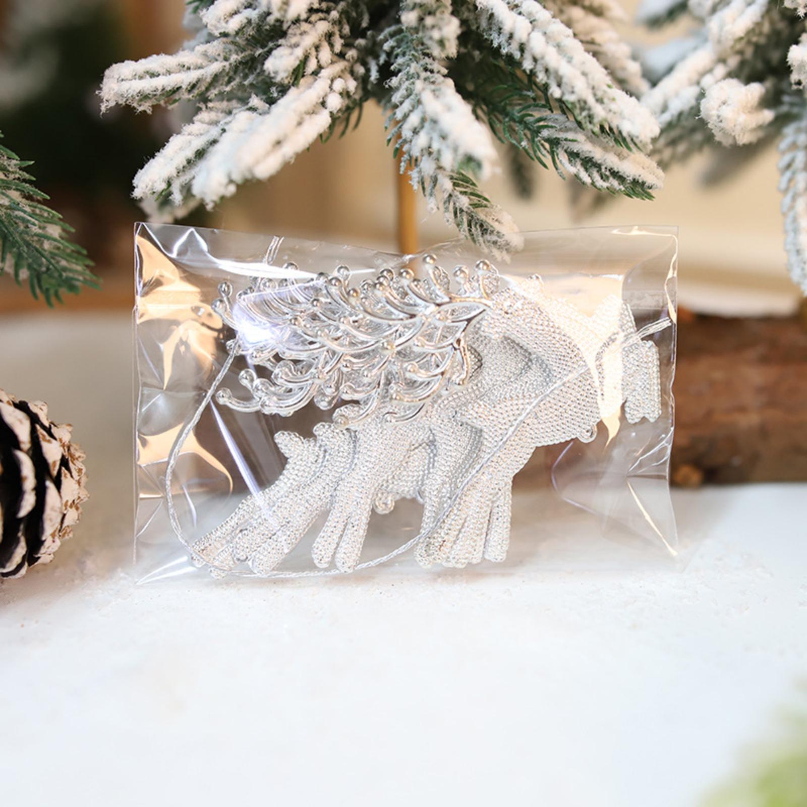 

Christmas Decoration Pendant Christmas Tree Tag Theme Party Crafts Ornament One Size серебряный