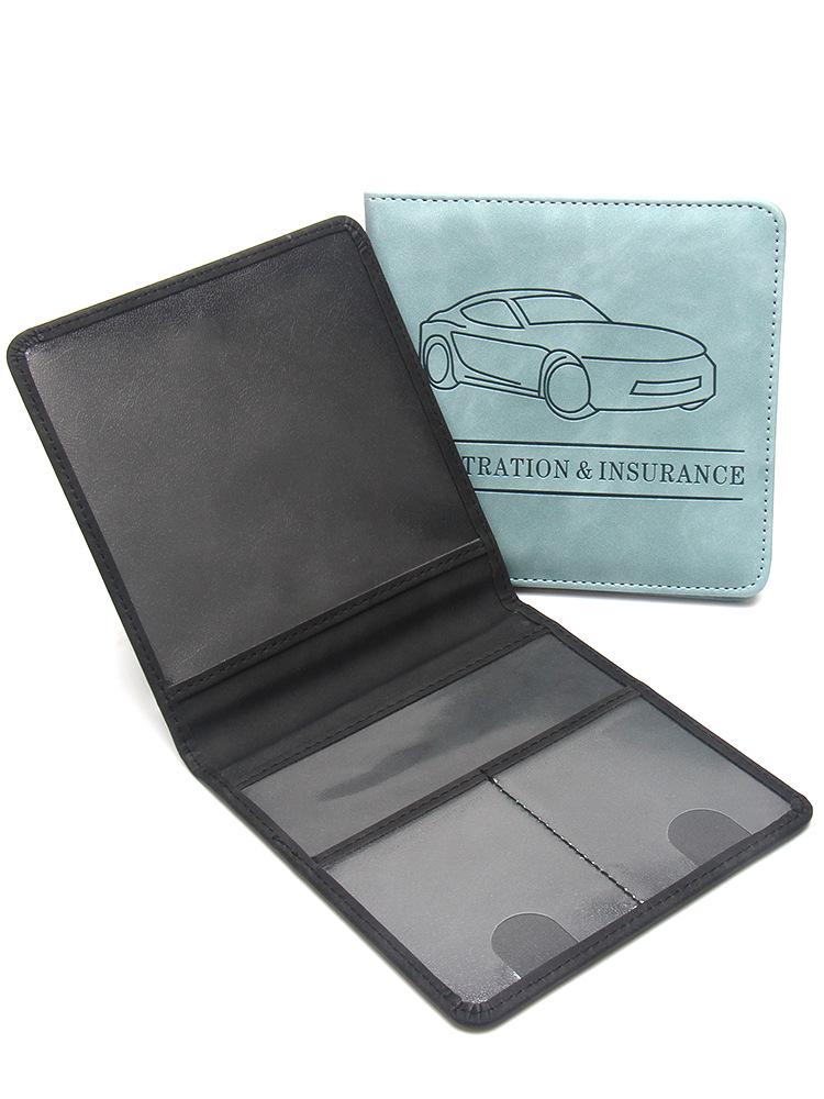 Leather Short Motorcycle Driving License Protective Cover & Storage Bag
