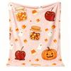 Cozy Halloween Flannel Blanket Soft Throw for Bed Couch and Sofa