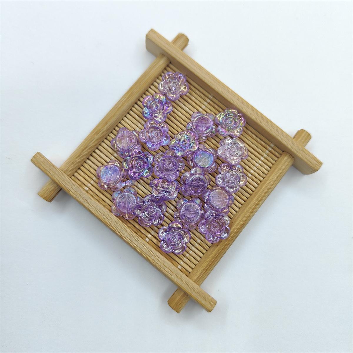 

20/100 шт. для изготовления ювелирных изделий, акриловые бусины, свободные бусины-разделители AB, цветные подвески, бусины «сделай сам», для браслетов, ожерелий, аксессуары ручной работы 100Pcs фиолетовый