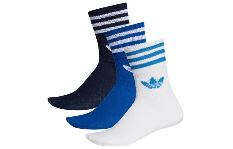 Adidas Originals Crew Socks Unisex Dark Blue/Blue/White ED9395 L