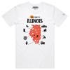 VOICEART Welcome To Illinois Geography Map Graphic T-Shirt with Premium Design