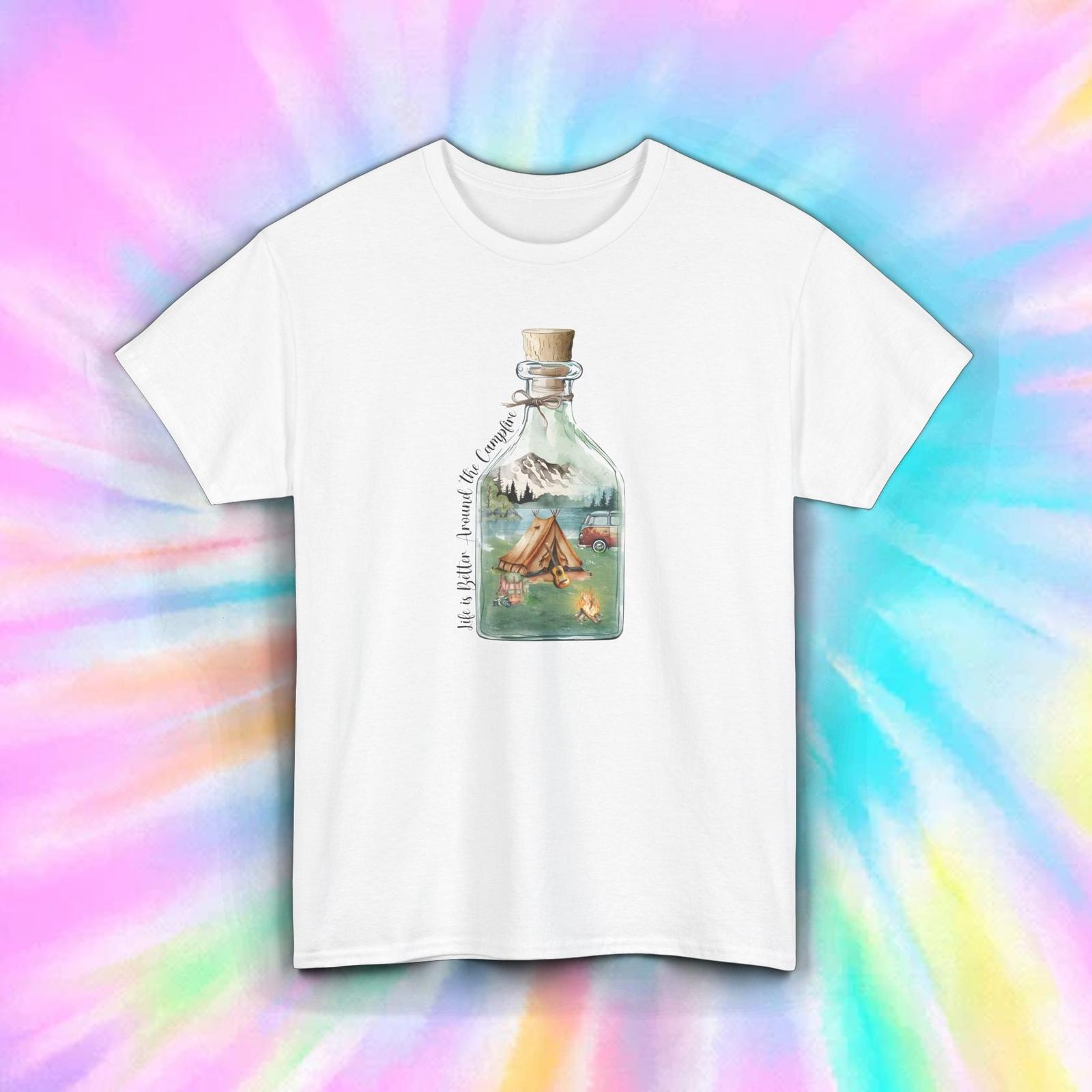 Campfire Jar T-Shirt S-5XL Life Is Better Around the Campfire Adventure Tee Gift L