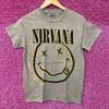 Nirvana Nevermind Tour Art Dead Eye Smiley Grunge Band Tee S