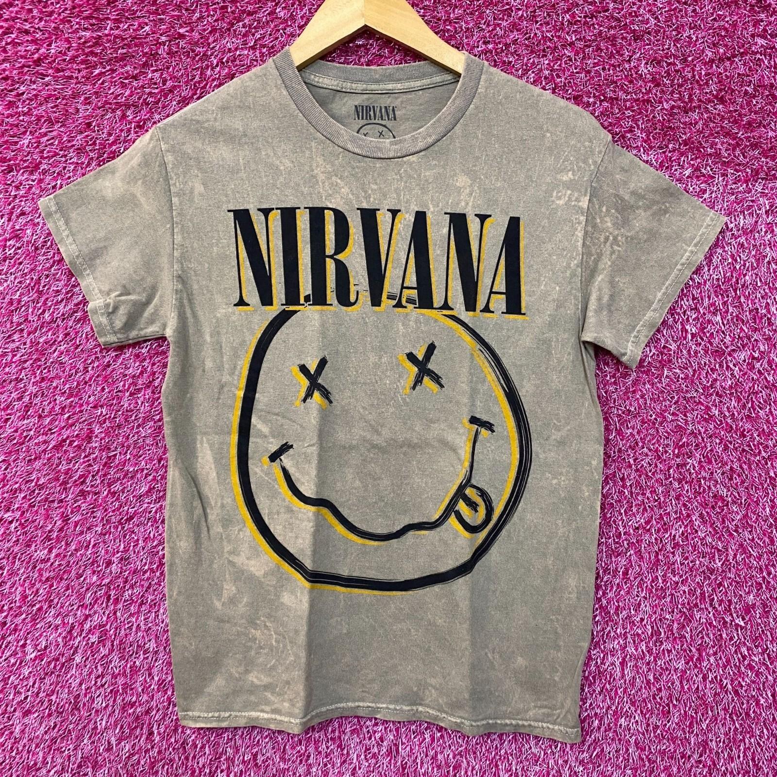 Футболка Nirvana Nevermind Tour Art Dead Eye Smiley Grunge Band Tee S L